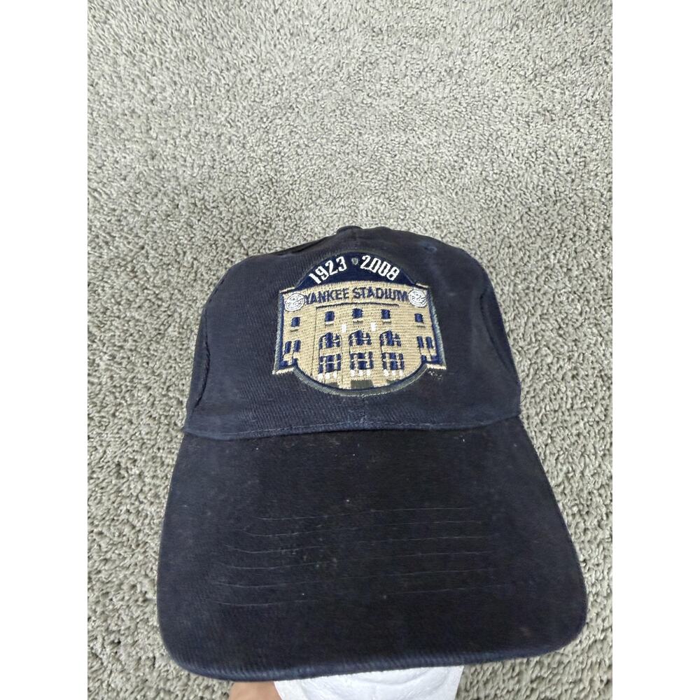 VTG Old Yankee Stadium Hat Mens One Size Blue 1923-2008 Nathans Hotdogs